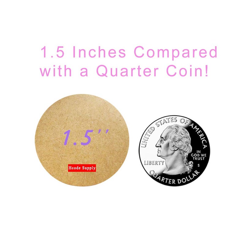 Hcode Natural Circle Kraft Paper Dots Price Stickers Brown Target Pasters 1.5 Inches Adhesive Price Stickers Writable Blank 500 Pieces Per Roll (1.5 inches) - Image 3